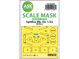 ASK Art Scale Kit Mask M32068 Spitfire Mk.IXc Revell Recto Verso 1/32