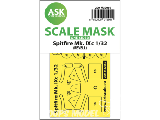 ASK Art Scale Kit Mask M32069 Spitfire Mk.IXc Revell Recto 1/32