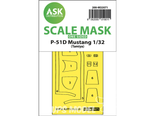 ASK Art Scale Kit Mask M32071 P-51D Mustang Tamiya Recto 1/32