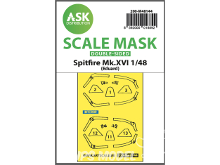 ASK Art Scale Kit Mask M48144 Spitfire Mk.XVI Eduard Recto Verso 1/48