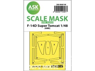 ASK Art Scale Kit Mask M48148 F-14D Super Tomcat AMK Recto 1/48