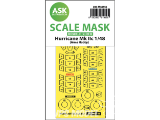 ASK Art Scale Kit Mask M48156 Hurricane Mk.IIc Arma Hobby Recto Verso 1/48