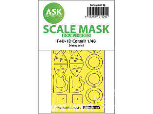 ASK Art Scale Kit Mask M48158 F4U-1D Corsair Hobby Boss Recto Verso 1/48