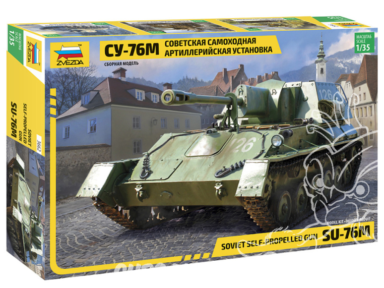 Zvezda maquette plastique 3662 Support d'artillerie automoteur soviétique SU-76M 1/35