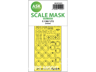 ASK Art Scale Kit Mask M72075 C-130J Zvezda Recto 1/72