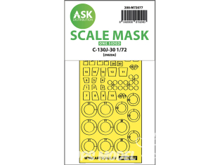 ASK Art Scale Kit Mask M72077 C-130J-30 Zvezda Recto 1/72