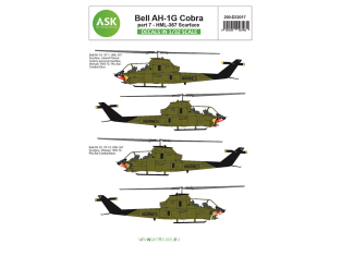 ASK Art Scale Kit Décalcomanies D32017 Bell AH-1G Cobra Partie 7 - HML-367 Scarface 1/32
