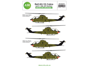 ASK Art Scale Kit Décalcomanies D32018 Bell AH-1G Cobra Partie 8 - HML-367 Scarface 1/32
