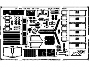 Eduard photodecoupe militaire 35113 Sdkfz251/1 Ausf.D 1/35