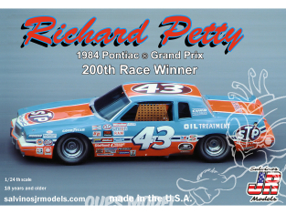 JR Models maquette voiture RPGP1984D Richard Petty Vainqueur de la course Pontiac Grand Prix 200 1984 1/24
