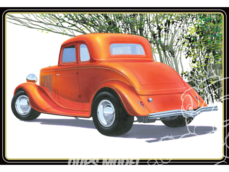 AMT maquette voiture 1384 1934 FORD 5-WINDOW COUPE STREET ROD 1/25