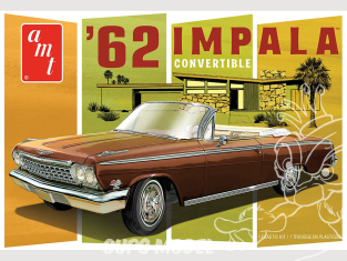 AMT maquette voiture 1355 1962 CHEVY IMPALA CONVERTIBLE 1/25