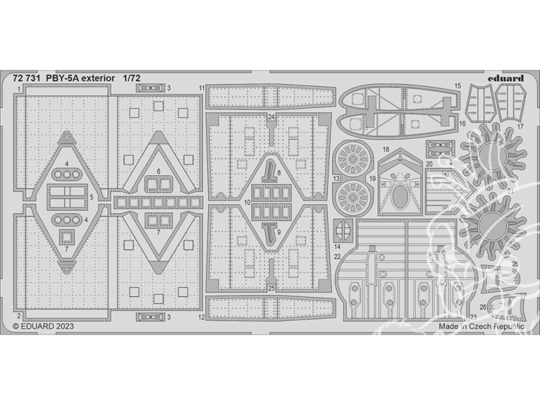 Eduard photodecoupe avion 72731 Extérieur PBY-5A Hobby 2000 / Academy 1/72