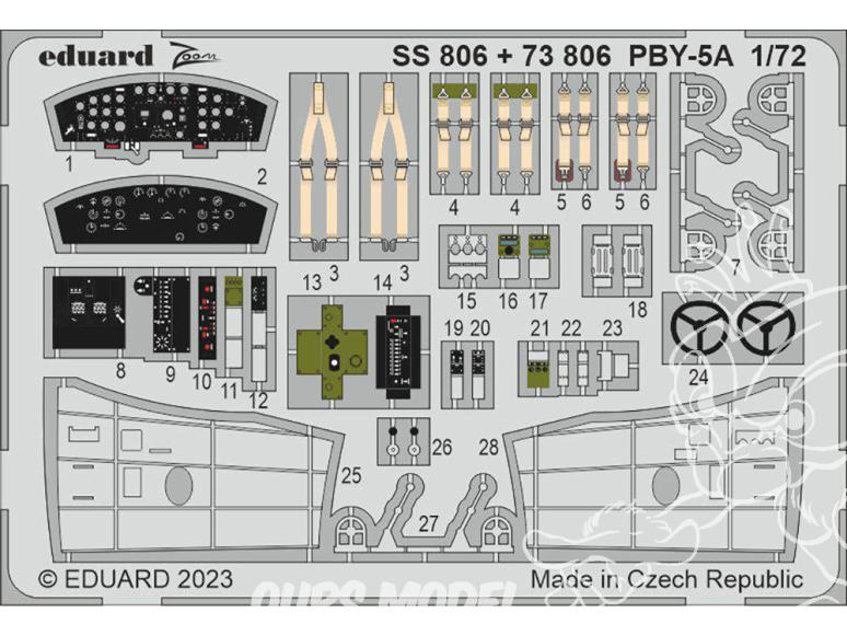 Eduard photodecoupe avion SS806 Zoom amélioration PBY-5A Hobby 2000 / Academy 1/72