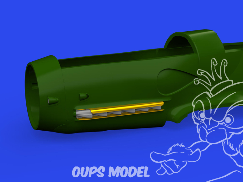 Eduard kit d'amelioration avion brassin Print 648913 Pipes d'échappement Messerschmitt Bf 109K-4 Eduard 1/48