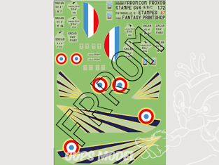 Frrom maquettes avions FR0X09 Décalques Stampe SV4 Etampes (A7) 1/72