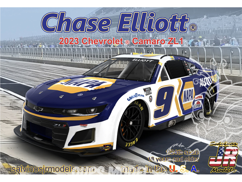 JR Models maquette voiture HMC2023CEP Hendrick Motorsports Chase Elliott 2023 NEXT GEN Primary Chevrolet Camaro 1/24