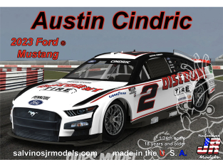 JR Models maquette voiture PF2023ACP ACP-Team Penske, Austin Cindric, 2023 body, Ford Mustang "Discount Tire" 1/24