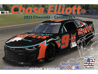 JR Models maquette voiture HMC2023CEH Hendrick Motorsports Chase Elliott 2023 NEXT GEN "Hooters" 1/24