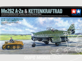 Tamiya maquette avion 25215 MESSERSCHMITT Me262 A-2a avec KETTENKRAFTRAD 1/48