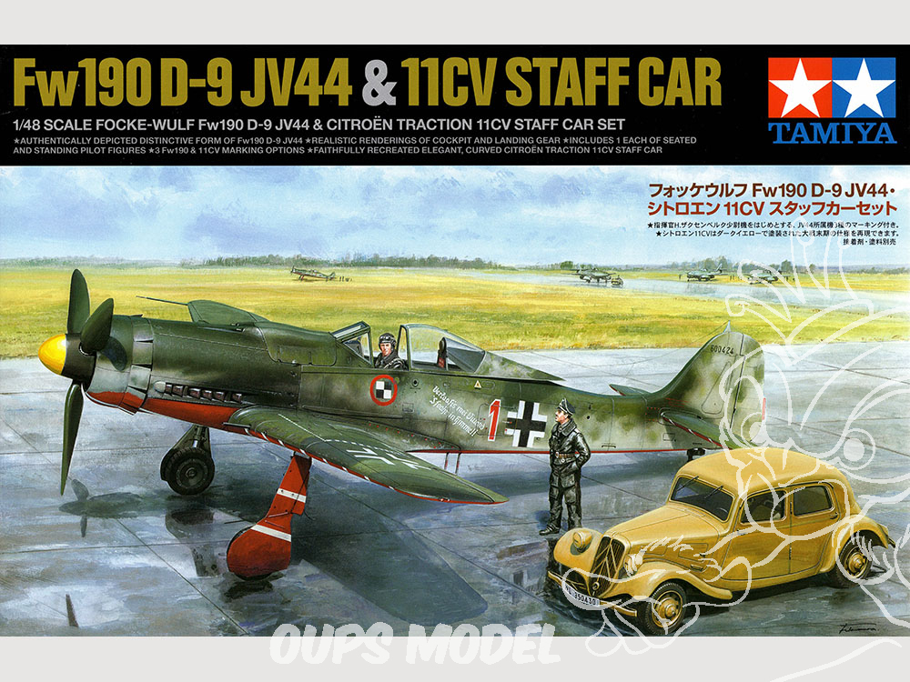 Maquette Avion FW190D-9 JV44/11CVStaff Car 1/48 Tamiya 25213