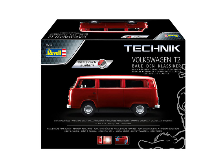 Revell maquette voiture 00459 Volkswagen T2 Technik Easy Click System 1/24