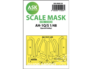 ASK Art Scale Kit Mask M48159 AH-1Q/S Special Hobby Recto 1/48