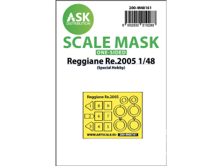 ASK Art Scale Kit Mask M48161 Reggiane Re.2005 Special Hobby Recto 1/48