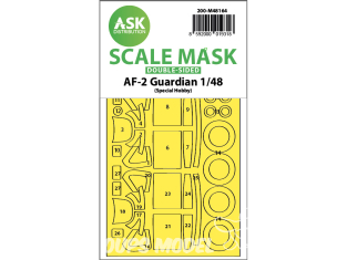 ASK Art Scale Kit Mask M48164 AF-2 Guardian Special Hobby Recto Verso 1/48