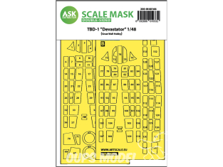 ASK Art Scale Kit Mask M48166 TBD-1 "Devastator" Great Wall Hobby Recto Verso 1/48