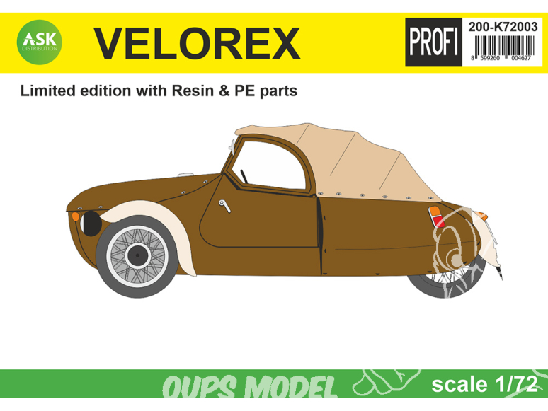 ASK Art Scale Kit maquette K72003 Velorex Profi - Edition Limitée 1/72