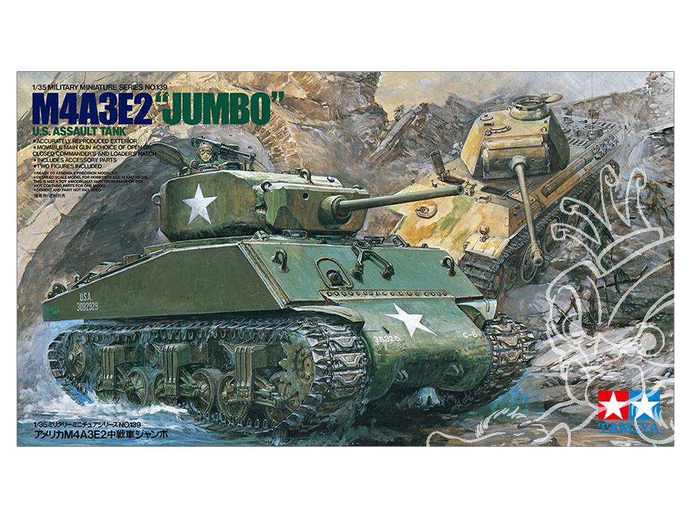 TAMIYA maquette militaire 35139 U.S. M4A3E2 JUMBO 1/35