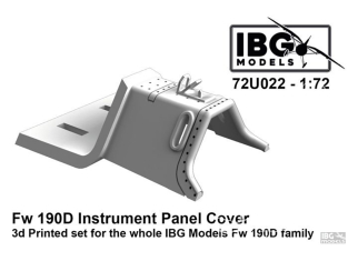 IBG maquette avion 72U022 Couverture du tableau de bord pour FW 190D pour kit IBG 1/72