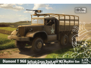 IBG maquette militaire 72084 DIAMOND T 968 CAMION CARGO Softcab US avec mitrailleuse M2 1/72