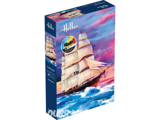 Heller maquette bateau 56830 STARTER KIT Flying Cloud inclus peintures principale colle et pinceau 1/200