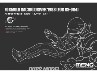 MENG SPS-090 Pilote de course de Formule 1 en position de conduite 1988 1/12