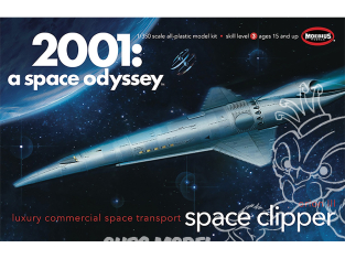 Moebius maquette serie télé 2001-12 Orion III Space clipper 2001 L'odyssée de l'espace 1/350