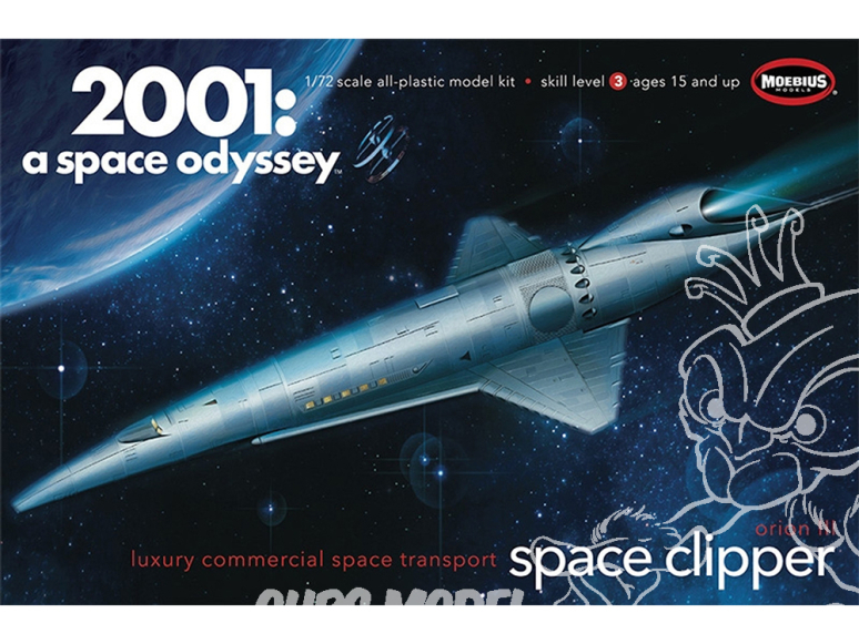 Moebius maquette serie télé 2001-11 Orion III Space clipper 2001 L'odyssée de l'espace 1/72