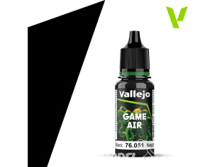 Vallejo Peinture Acrylique Game Air nouvelle formulation 76051 Noir 18ml