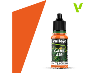 Vallejo Peinture Acrylique Game Air nouvelle formulation 76008 Orange feu 18ml