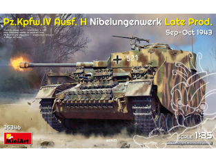 Mini Art maquette militaire 35346 Pz.Kpfw.IV Ausf. H Nibelungenwerk Late Prod. Septembre-Octobre 1/35