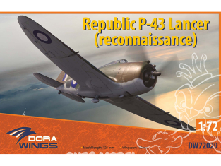 Dora Wings maquette avion DW72029 Republic P-43 Lancer (Reconnaissance) 1/72