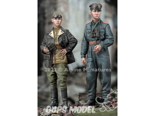 Alpine figurine 35308 Ensemble d'officier de char soviétique WW2 (2 figurines) 1/35