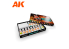 Ak interactive peinture acrylique 3G AK11777 SIGNATURE SET SERGIO VILCHES 14 COULEURS ET 1 FIGURINE