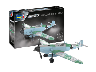 Revell kit avion 63653 Model Set Messerschmitt Bf109G-6 easy-click inclus peintures principale et pinceau 1/32