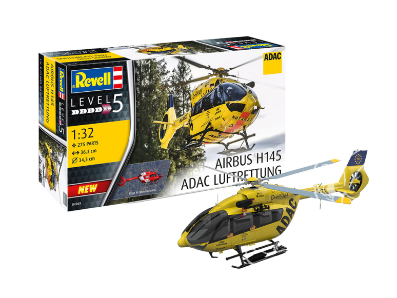 revell maquette helicoptere 04969 H145 ADAC/REGA 1/32