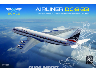 X-Scalemodels maquette avion 144001 Douglas Airliner DC-8-33 Delta Air Lines 1/144