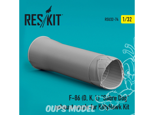 ResKit kit d'amelioration Avion RSU32-0074 Buse d'échappement F-86 (D, K, L) "Sabre Dog" pour kit KittyHawk 1/32