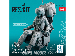 ResKit kit Figurine RSF48-0012 Pilote F-35A Lightning II assis dans sièges éjectables tardive type1 impression 3D 1/48