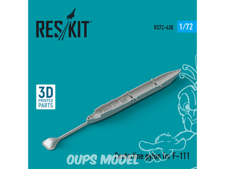 ResKit kit armement Avion RS72-0438 Pylône central pour F-111 (impression 3D) 1/72